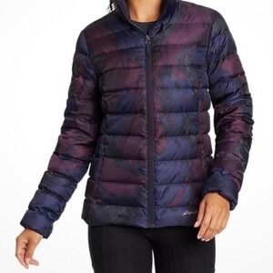 EDDIE BAUER CirriusLite Puffer Jacket Down Fill Quilted Purple Blue Wmns Size L